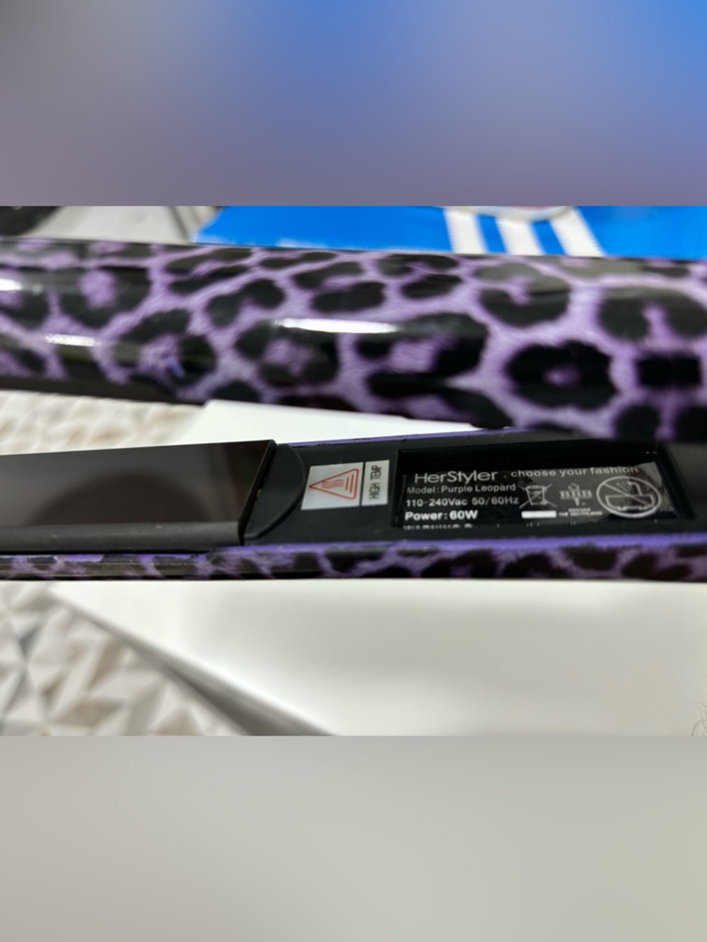 Herstyler Purple Leopard Hair Straightener - Picture 3 of 4